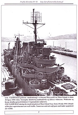 Der amerikanische Leichte Kreuzer USS NASHVILLE (1944)