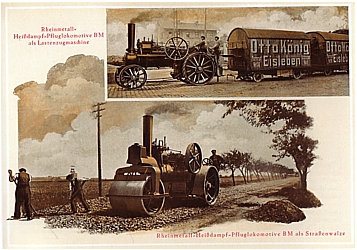 Rheinmetall Heissdampfpflüge nach dem Zweimaschinensystem