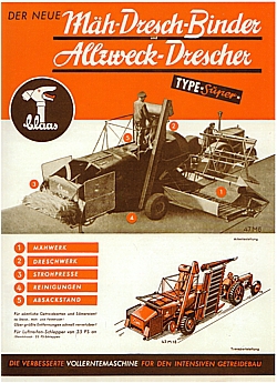 Claas Mähdrescher - Prospekte von 1934 bis heute
