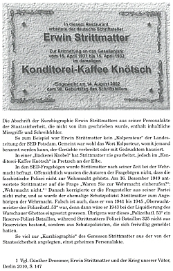 Erwin Strittmatter und die SS - Günter Grass und die Waffen-SS